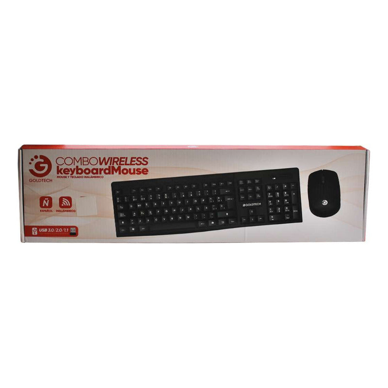 Teclado Y Mouse Inalámbrico Goldtech Negro