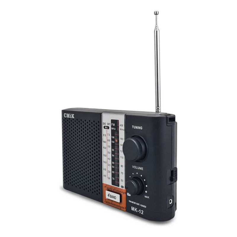 Radio Portátil Eléctrica O Pilas Cmik Mk12