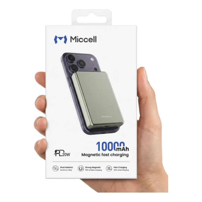 Power Bank Miccell 10000mah P31 Magsafe Magnetico 20w