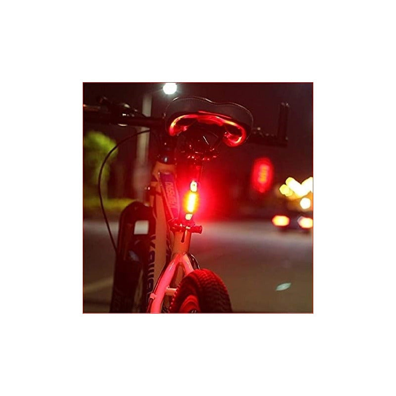 Luz Led .destellador Bicicleta. Recargable Usb. Gran Canal