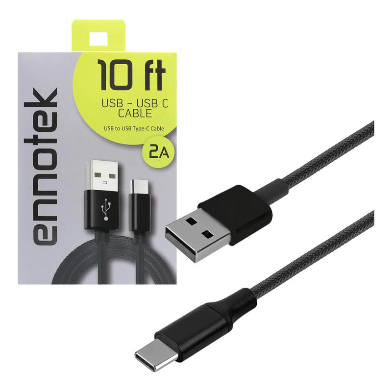 Cable Usb A Usb C Mallado De 3 Metros Ennotek Carga Y Datos Surtido