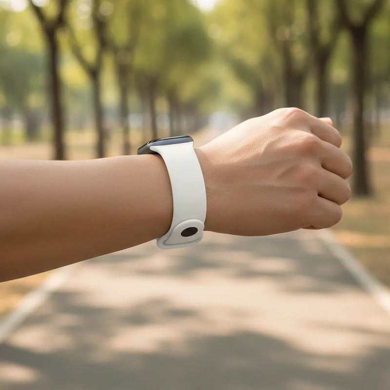 Pulsera De Silicona Para Xiaomi Band 8 ,9, 10 Ajustable Blanco 1.5 Cm