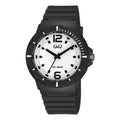 Reloj Q&q Pvc Modelo V02a-005vy Negro Blanco V02a005vy