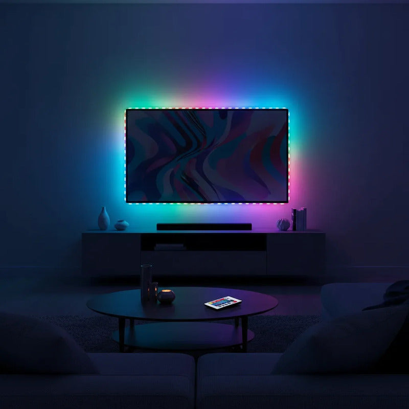 Tira De Luz Led Usb Rgb De 5 Metros Con Control Incluido Rgb