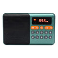 Radio Portátil Bluetooth Digital Fm Usb Mp3 Recargable Verde Oscuro