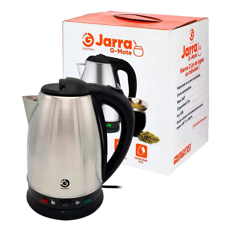Jarra Eléctrica Goldtech Acero Inox Corte Automático Plateado