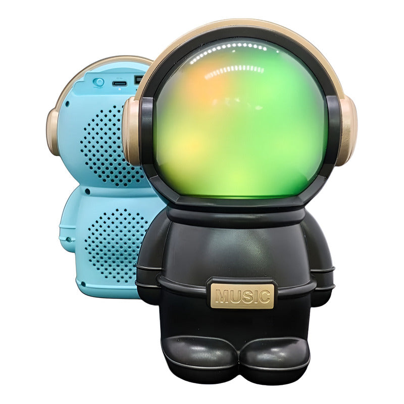 Parlante Astronauta Bluetooth, Mp3, Radio Fm Celeste