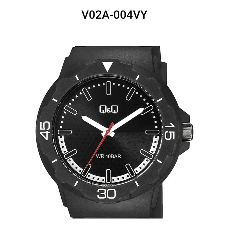 Reloj Qyq Pvc V02a004vy Negro 2 Negro