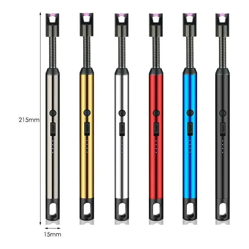 Encendedor Electrico Recargable Usb 21,5 Cm Largo Led Cocina