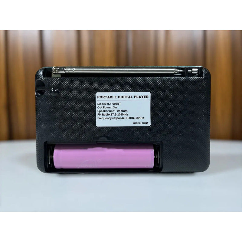 Radio Portátil Bluetooth Digital Fm Usb Mp3 Recargable Verde Oscuro