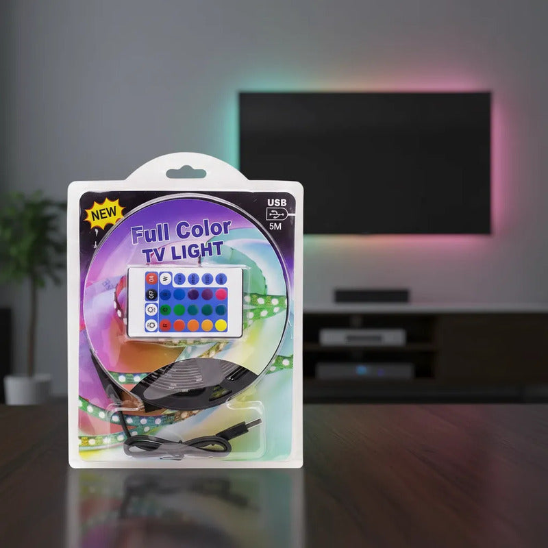 Tira De Luz Led Rgb Usb De 3 Metros Con Control Rgb
