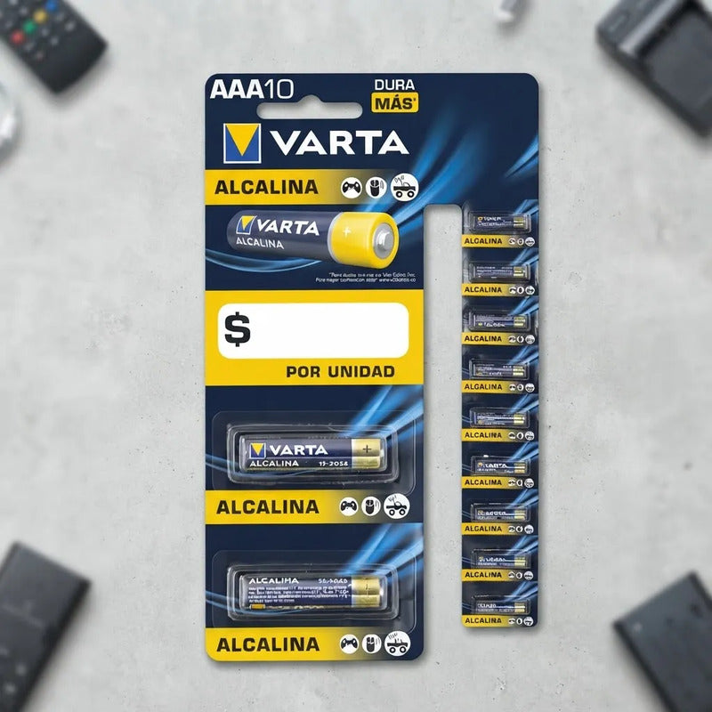 Pila Bateria Alcalina Varta Aaa Tira X 10 Unidades