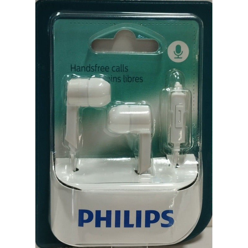Auricular Philips Manos Libres She1405 Blanco