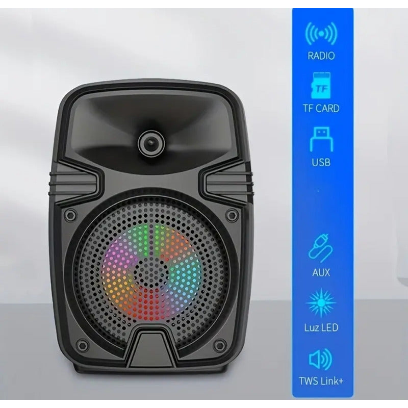 Parlante Bluetooth, Radio Fm, Tarjeta De Memoria, Usb. Negro