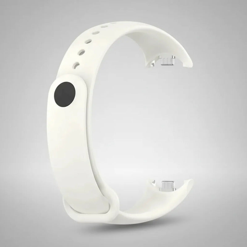 Pulsera De Silicona Para Xiaomi Band 8 ,9, 10 Ajustable Blanco 1.5 Cm