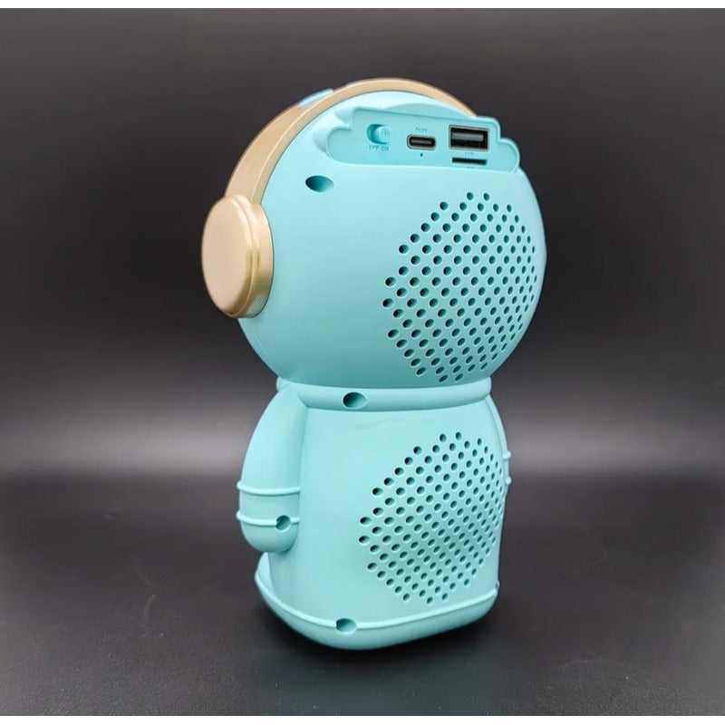 Parlante Astronauta Bluetooth, Mp3, Radio Fm Rosa Pálido
