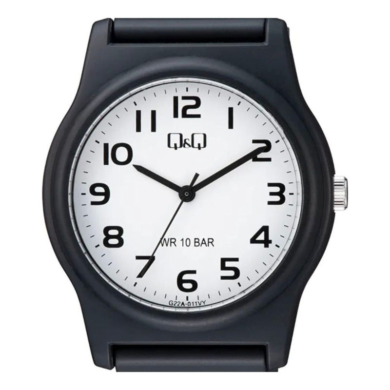 Reloj Qyq Pvc G22a011vy Negro Blanco