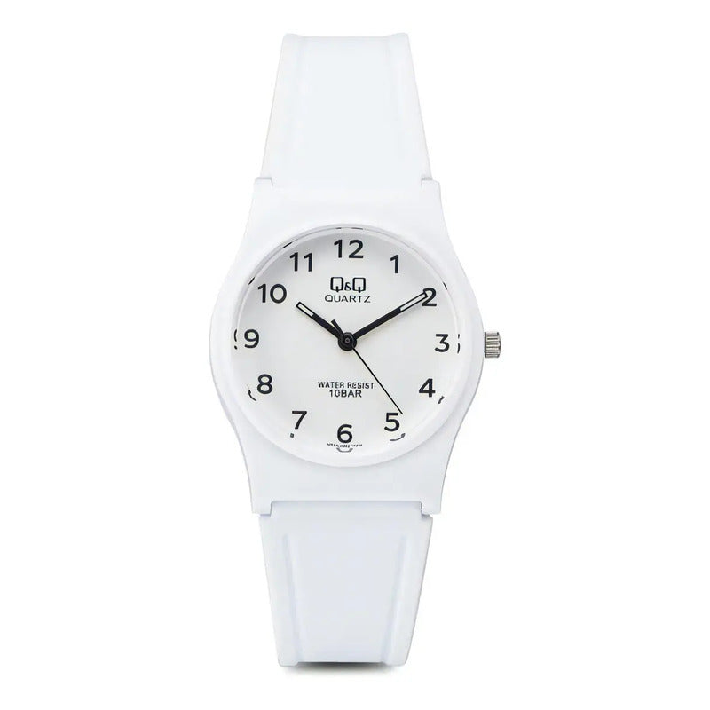 Reloj Q&q Analógico Blanco Pvc Modelo Vp34j062y Blanco