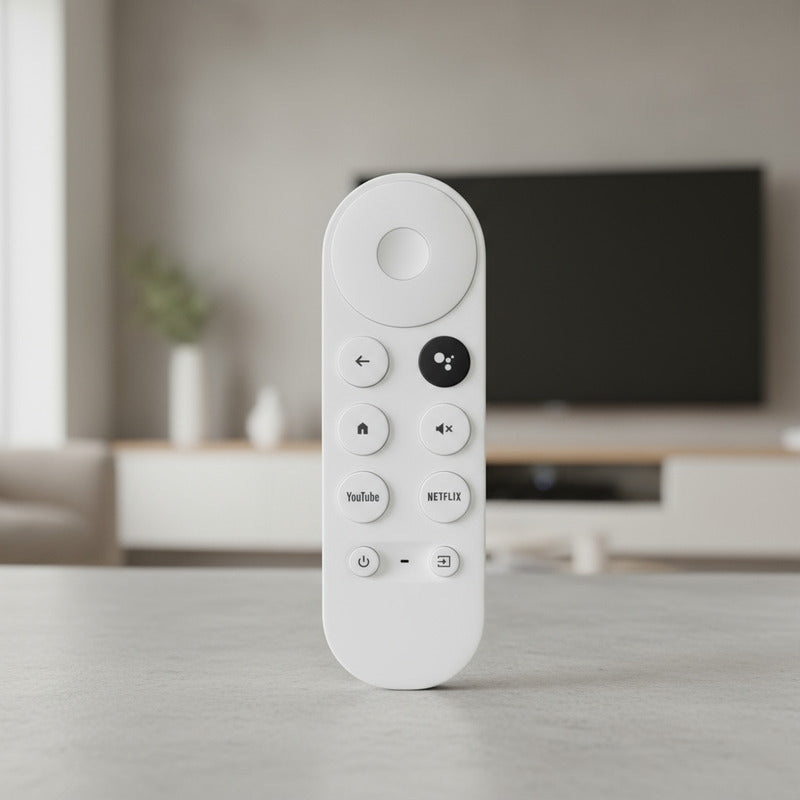 Control Remoto Compatible Chromecast Google Tv Voice Control Blanco