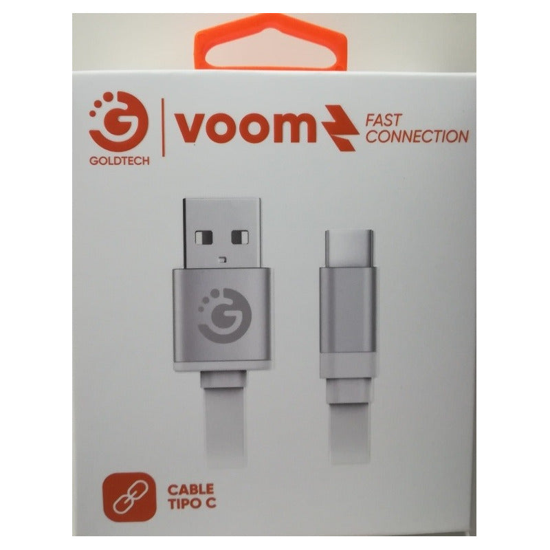 Cable Usb Tipo C. Goldtech. Gran Canal.  Blanco