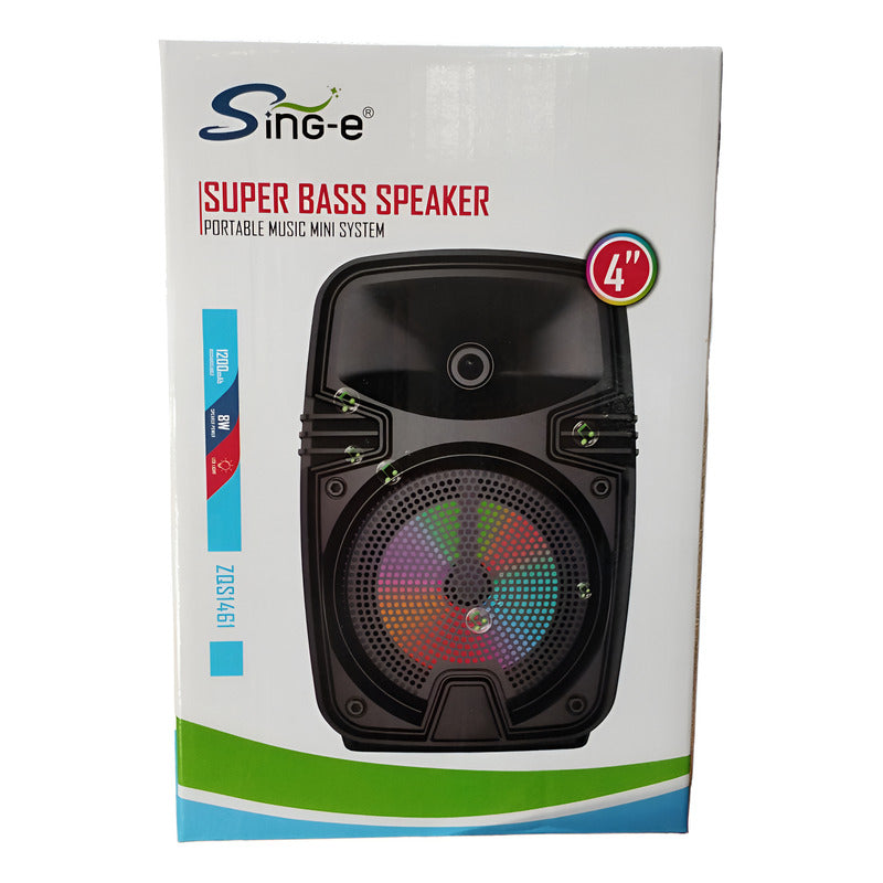 Parlante Bluetooth, Radio Fm, Tarjeta De Memoria, Usb. Negro