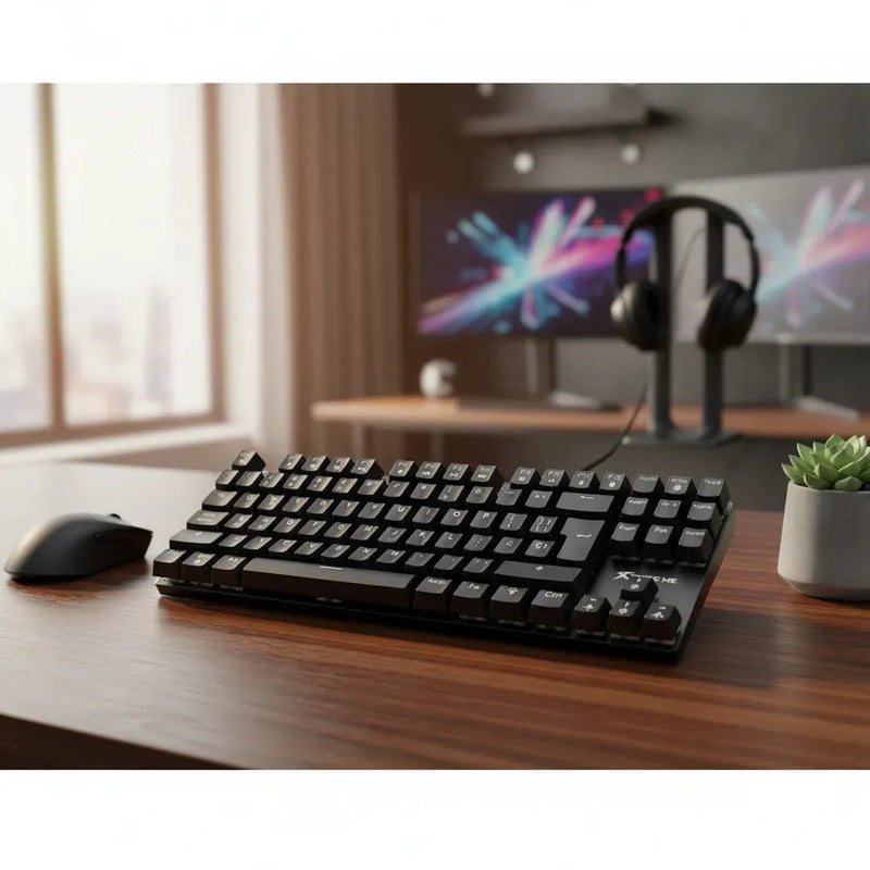 Teclado Xtrike Me Gamer Gk989 Mecánico Rgb Negro Qwerty Esp Negro Español Latinoamericano