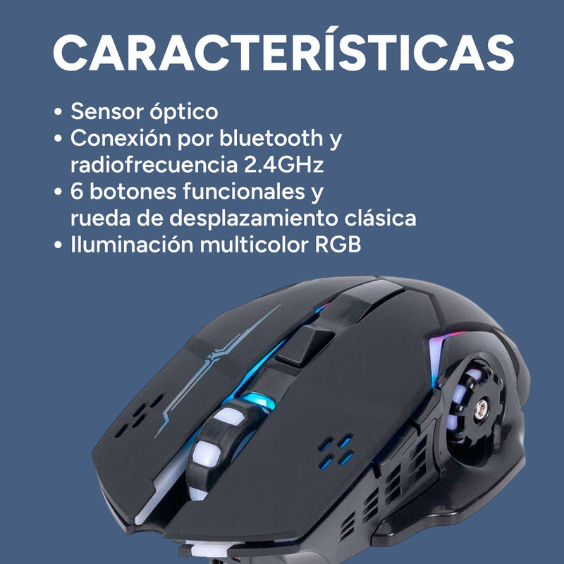 Mouse Inalambrico Gamer Xtrike Me Gw601  3200 Dpi Negro