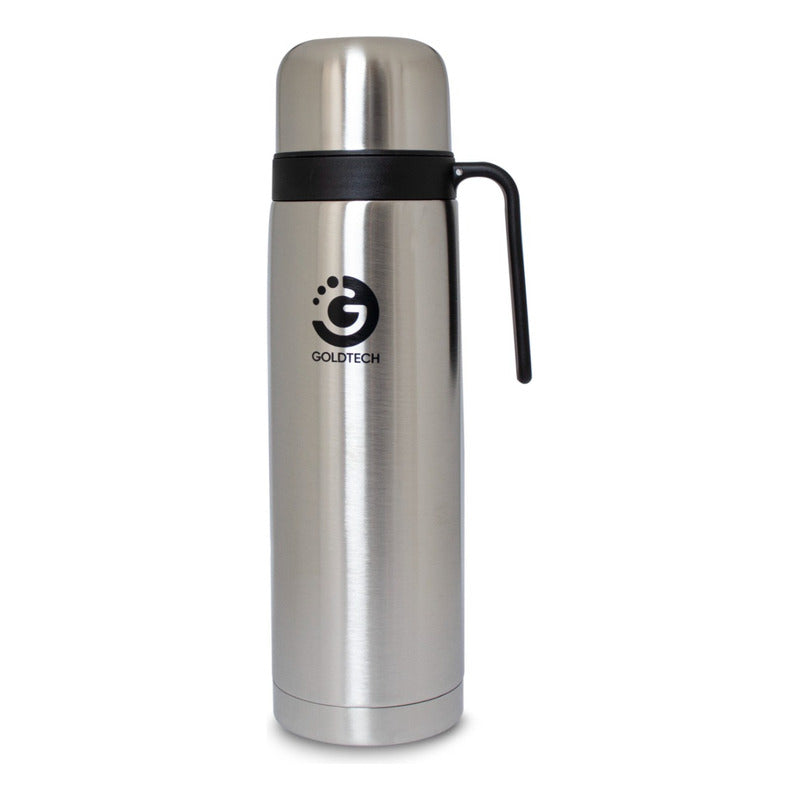 Termo Acero Inoxidable Goldtech. Gran Canal Plateado