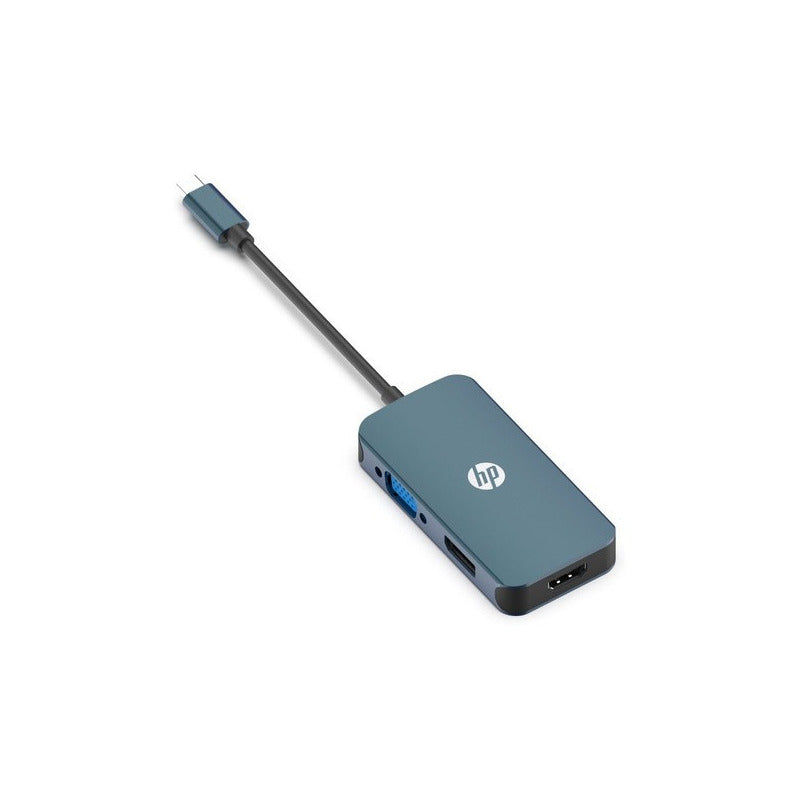 Adaptador Hp Tipo C A Vga/hdmi/display Port Gran Canal  Negro