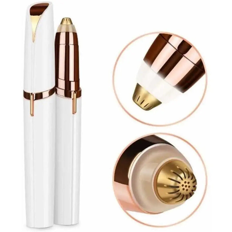 Depiladora Lapiz Portátil Para Rostro Vello Facial Cejas Blanco