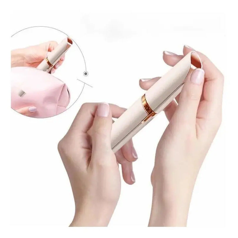 Depiladora Lapiz Portátil Para Rostro Vello Facial Cejas Blanco