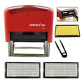 Sello Editable Auto Entintable Tinta Negra. Negro Rojo