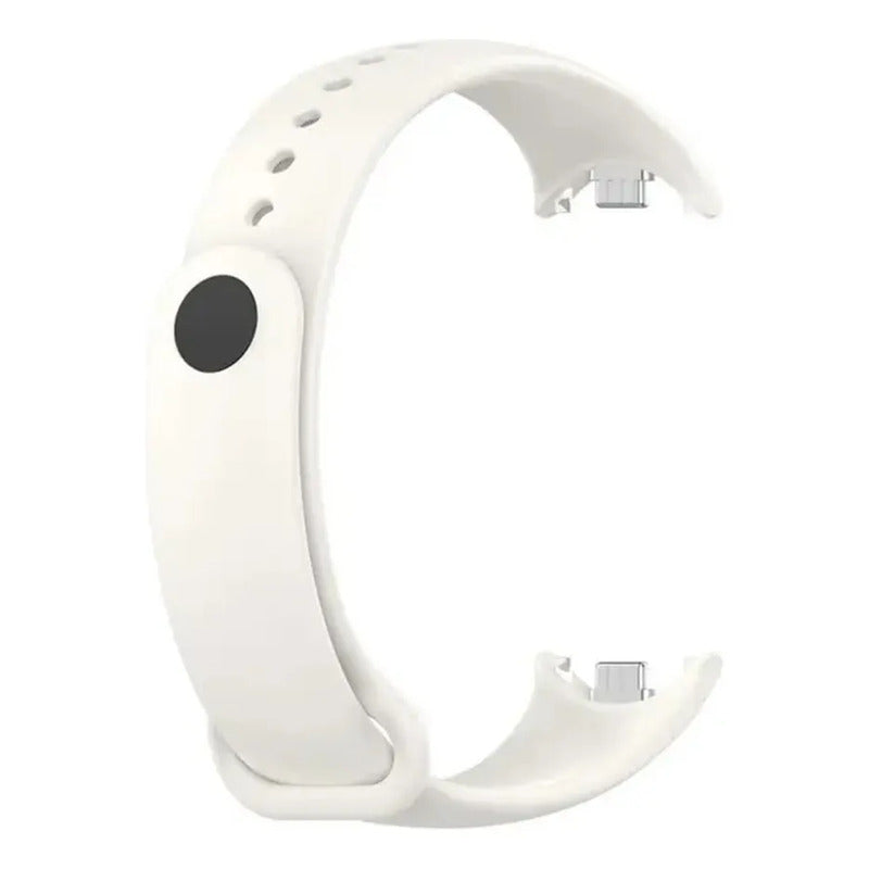 Pulsera De Silicona Para Xiaomi Band 8 ,9, 10 Ajustable Blanco 1.5 Cm