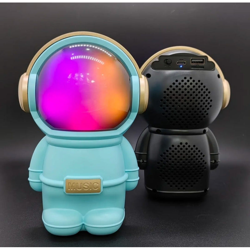Parlante Astronauta Bluetooth, Mp3, Radio Fm Rosa Pálido