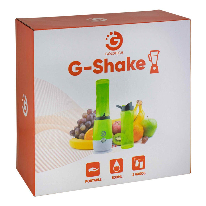Licuadora Goldtech Portátil Con 2 Vasos Verde