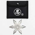Estrella Lanzadora Ninja Shuriken De 6 Puntas Con Estuche Plateado