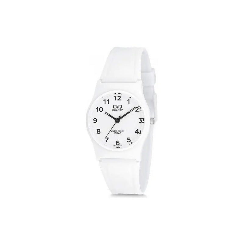 Reloj Q&q Analógico Blanco Pvc Modelo Vp34j062y Blanco
