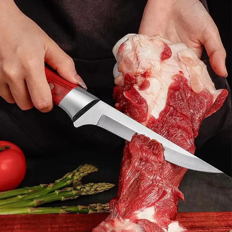 Cuchillo Largo Deshuesador Acero Inoxidable Cocina Plateado