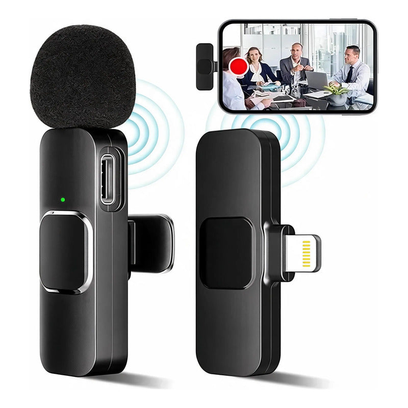 Microfono Inalambrico Solapero K8 iPhone Android Negro