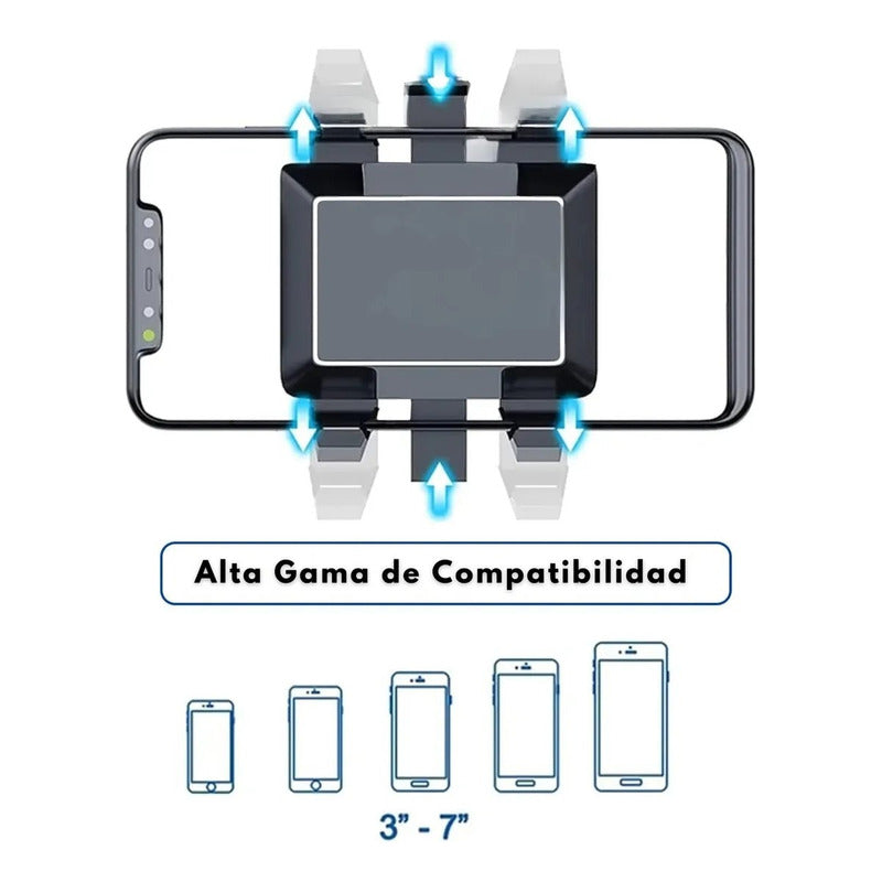 Soporte Celular Universal Auto Espejo Retrovisor Color Negro Negro