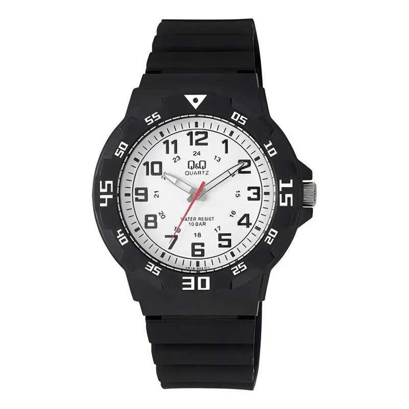 Reloj Q&q De Hombre Vr18j003y Casual By Citizen Negro Fondo Blanco Blanco