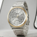 Reloj Qyq Metal Q80b003py Plateado Dorado