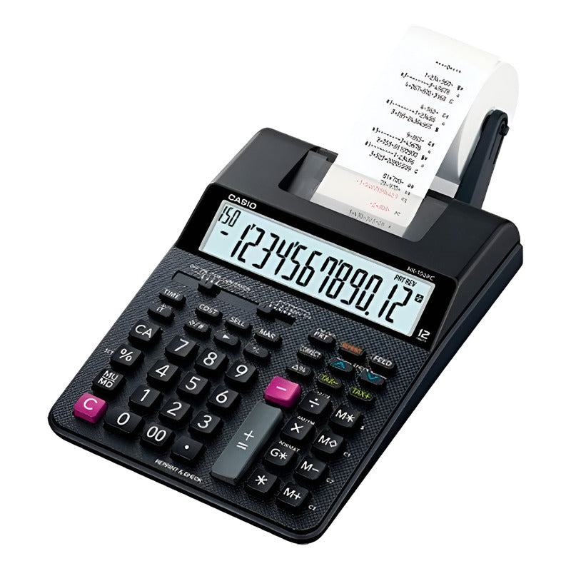 Calculadora Casio Hr-100 De Escritorio Imprime A Dos Colores Negro