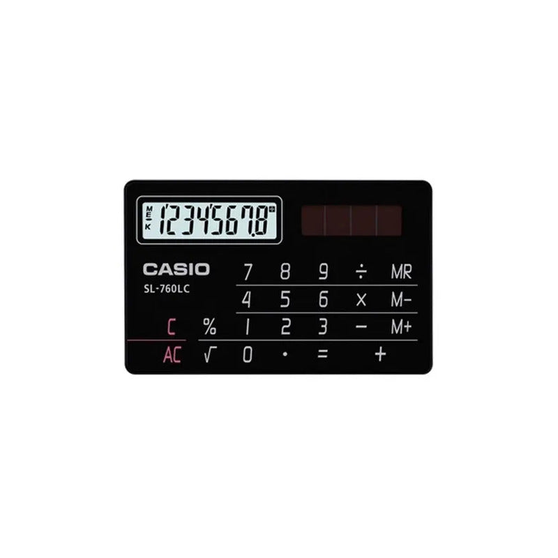 Calculadora Tarjeta Casio Sl-760lc Solar Negro