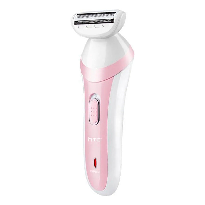 Depiladora Cuerpo Rostro Mujer Recargable Htc Hl-020 Blanco Con Rosado