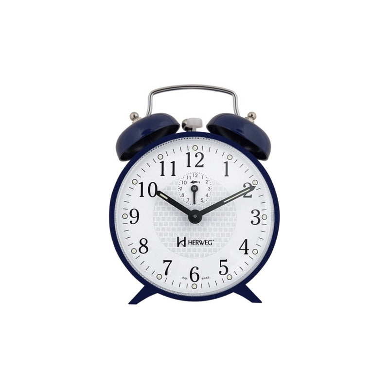 Reloj Despertador Herweg Mecánico, Campanilla Gran Canal  Blanco