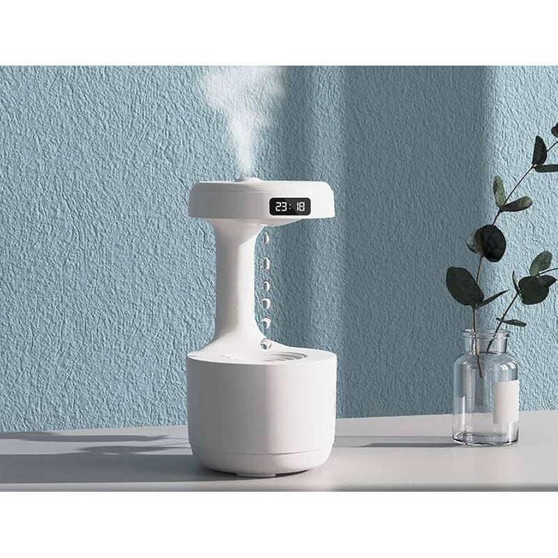 Humidificador Antigravedad Con Reloj Blanco