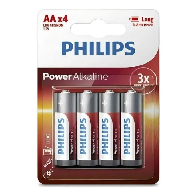 Pilas Philips Aa Alcalinas Blister X4 Unidades