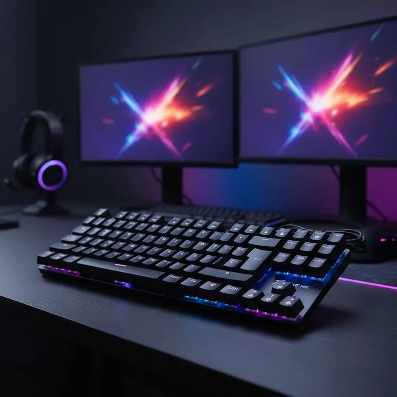 Teclado Xtrike Me Gamer Gk989 Mecánico Rgb Negro Qwerty Esp Negro Español Latinoamericano
