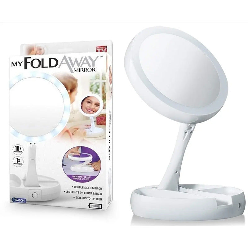Espejo Para Maquillaje Con Luz Y Aumento